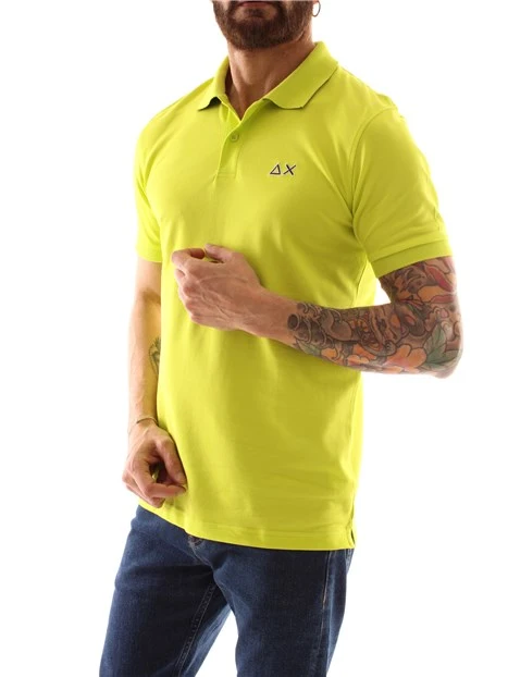 POLO MANICA CORTA MISTO COTONE UOMO GIALLO