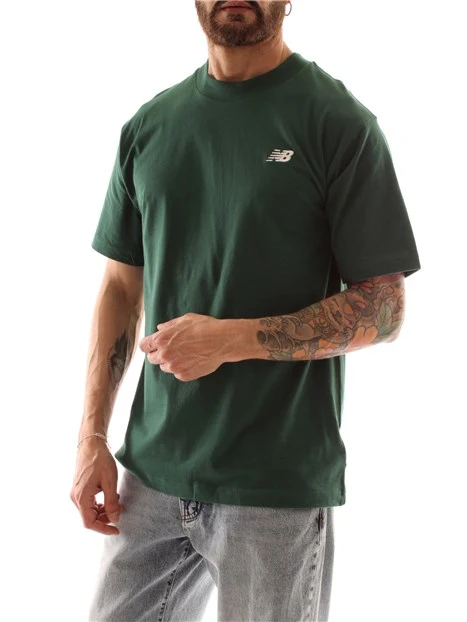 T-SHIRT MANICA CORTA IN PURO COTONE LOGO A CONTRASTO UOMO VERDE