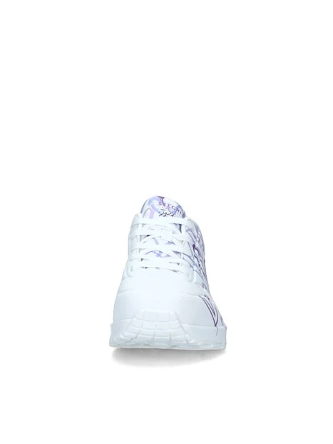 SNEAKERS PLATFORM SPREAD THE LOVE CON CUORICINI LILLA DONNA BIANCO