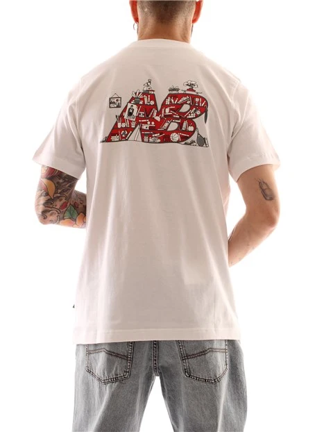 T-SHIRT MANICA CORTA E LOGO UOMO BIANCO