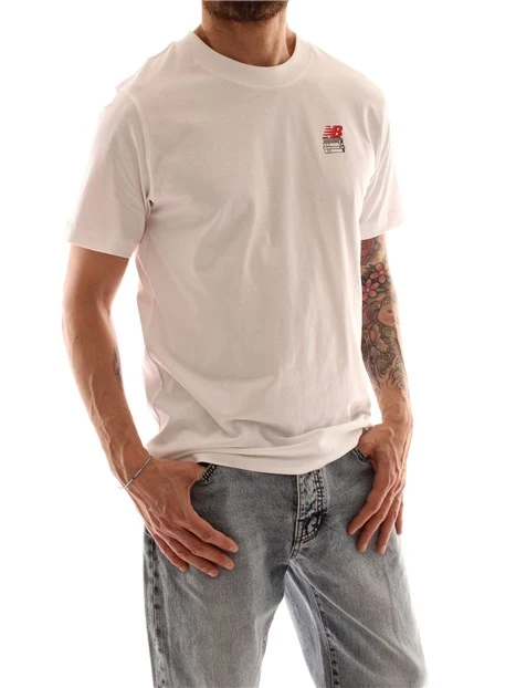 T-SHIRT MANICA CORTA E LOGO UOMO BIANCO