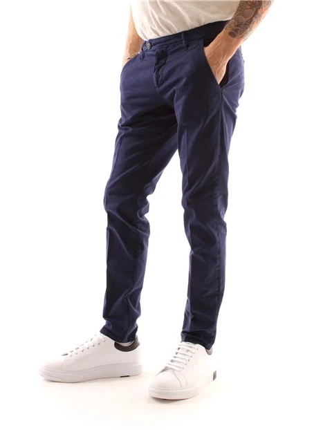 PANTALONI CHINO IN COTONE UOMO BLU