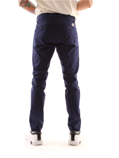 PANTALONI CHINO IN COTONE UOMO BLU