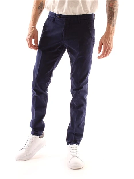 PANTALONI CHINO IN COTONE UOMO BLU