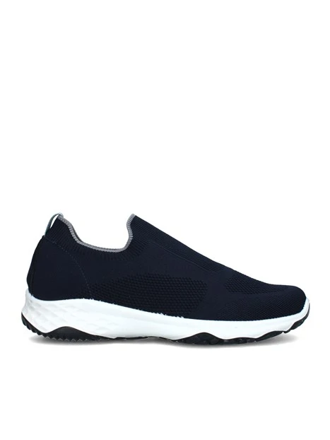 SNEAKERS SLIP ON A MAGLIA CON LOGO AL TALLONE UOMO BLU