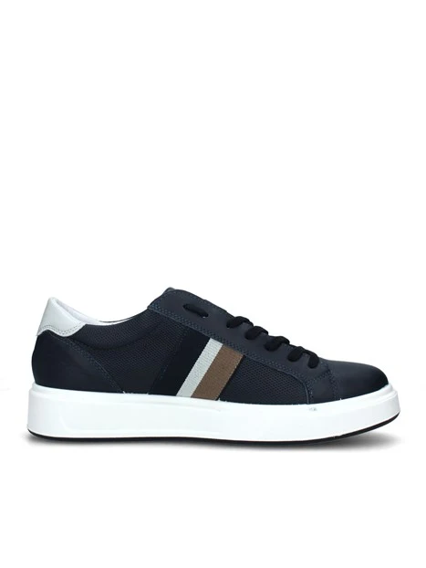 SNEAKERS BASSE CON BANDE UOMO BLU