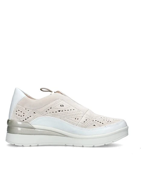 SNEAKERS SLIP ON CREAM 21 DONNA BEIGE