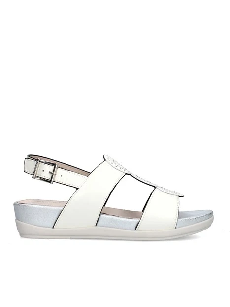 SANDALI CON ZEPPA EVE 30 DONNA BIANCO GRIGIO