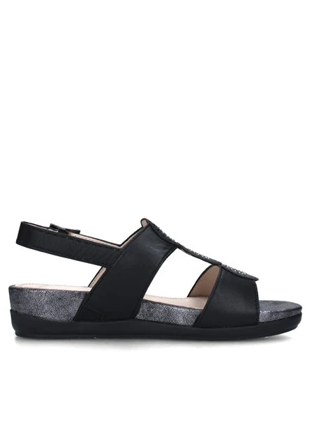 SANDALI CON ZEPPA EVE 30 DONNA BIANCO NERO