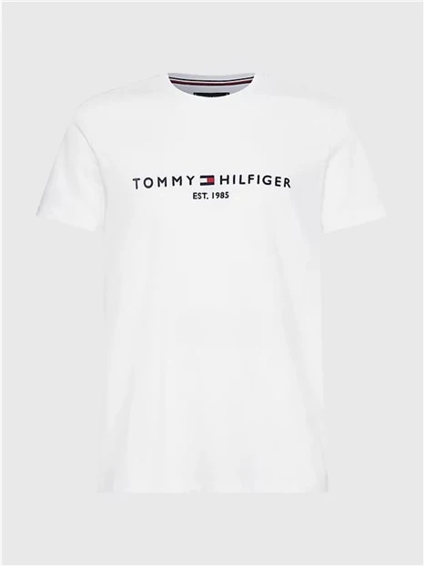 T-SHIRT MANICA CORTA CON STAMPA LOGATA UOMO BIANCO