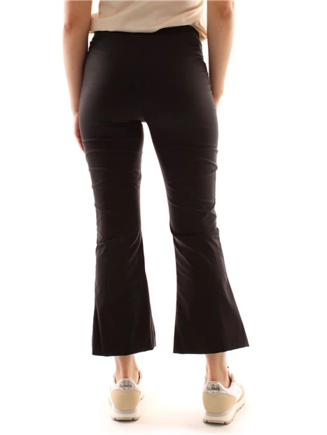 PANTALONI CROPPED A TROMBETTA DONNA NERO