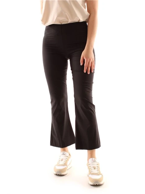 PANTALONI CROPPED A TROMBETTA DONNA NERO