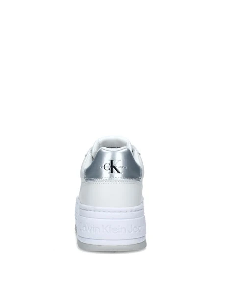 SNEAKERS PLATFORM BOLD CON TALLONE ARGENTO DONNA BIANCO