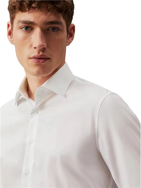 CAMICIA MANICA LUNGA SLIM FIT UOMO BIANCO