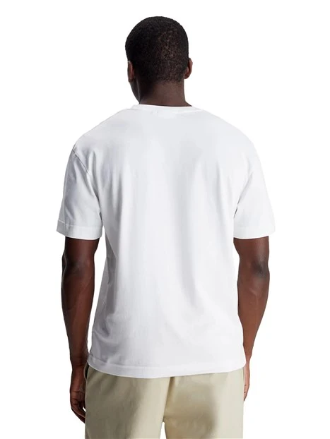 T-SHIRT MANICA CORTA LOGATA UOMO BIANCO