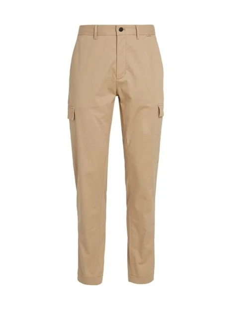 PANTALONI CARGO IN TWILL MODERNO UOMO BEIGE