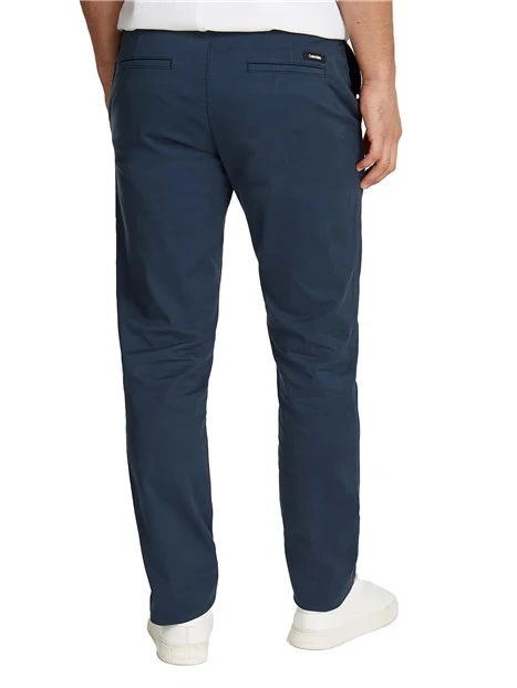 PANTALONI CHINO IN TWILL DI COTONE UOMO NERO