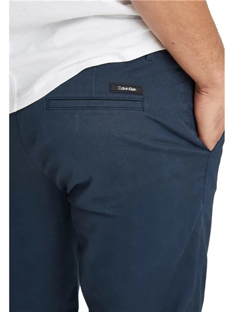 PANTALONI CHINO IN TWILL DI COTONE UOMO NERO