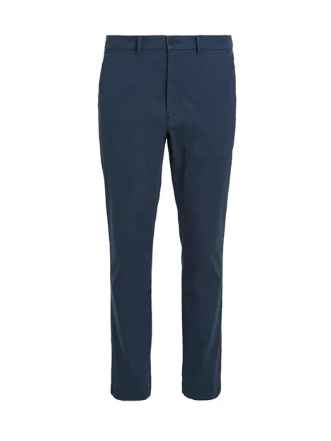 PANTALONI CHINO IN TWILL DI COTONE UOMO NERO