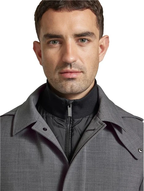 CAPPOTTO IMBOTTITO IN TWILL TECNICO UOMO NERO