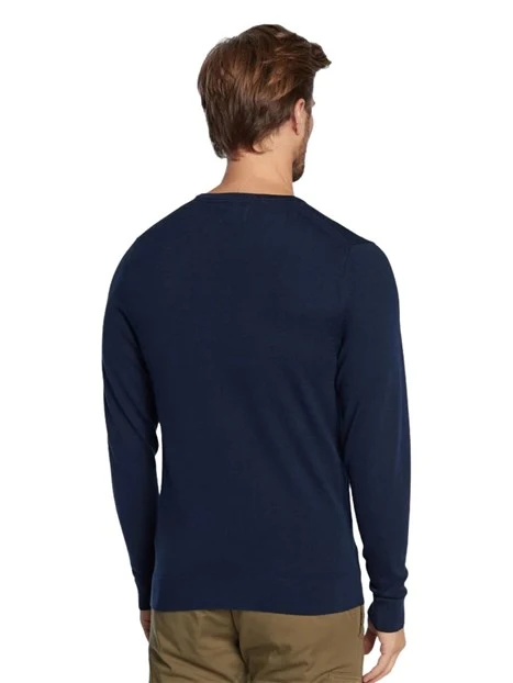 MAGLIA GIROCOLLO IN PURA LANA MERINO UOMO BLU