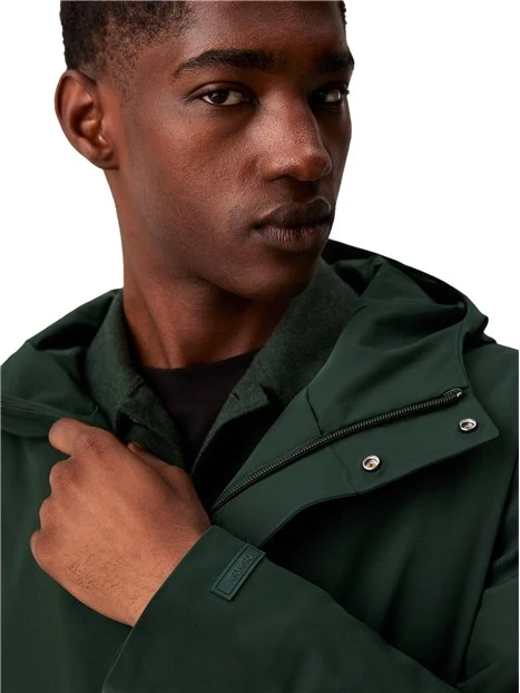 GIACCA IMPERMEABILE IN TWILL TECNICO UOMO VERDE