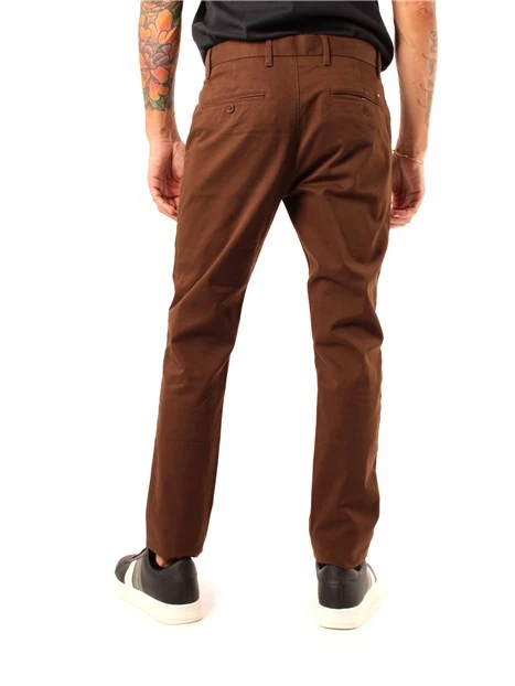 PANTALONI CHINO SLIM FIT UOMO MARRONE