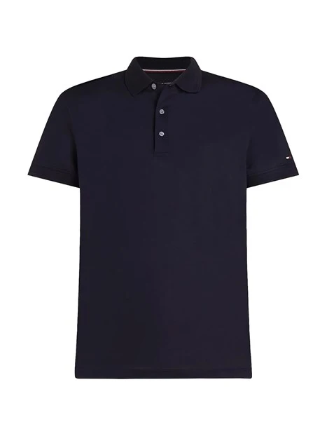 POLO MANICA CORTA IN MAGLIA DI PURO COTONE UOMO BLU