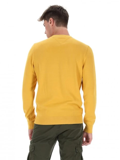 MAGLIA GIROCOLLO IN PURO COTONE UOMO GIALLO