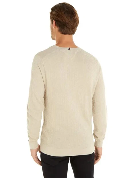 MAGLIA GIROCOLLO A INTRECCIO UOMO BEIGE