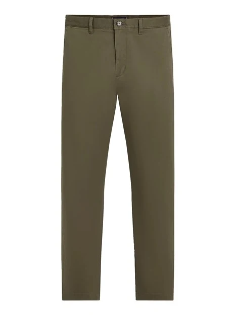 PANTALONI CHINO IN COTONE SOSTENIBILE UOMO VERDE