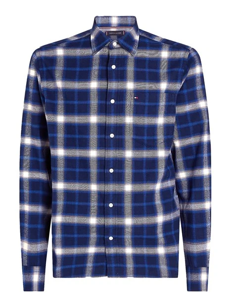 CAMICIA CASUAL A QUADRI UOMO BLU