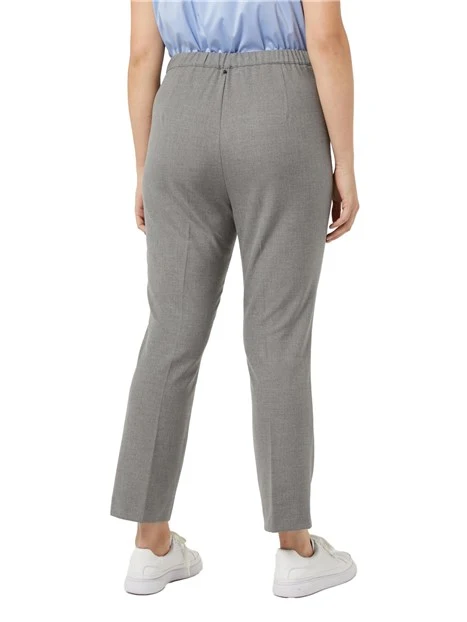 PANTALONI CHINO IN TRAMA MONOELASTICA DONNA GRIGIO