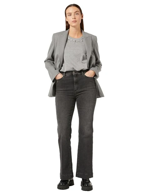 GIACCA BLAZER MONOPETTO IN TRAMA DONNA GRIGIO