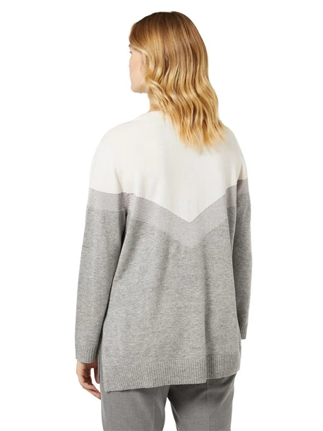 MAGLIA GIROCOLLO MISTO CASHMERE DONNA GRIGIO