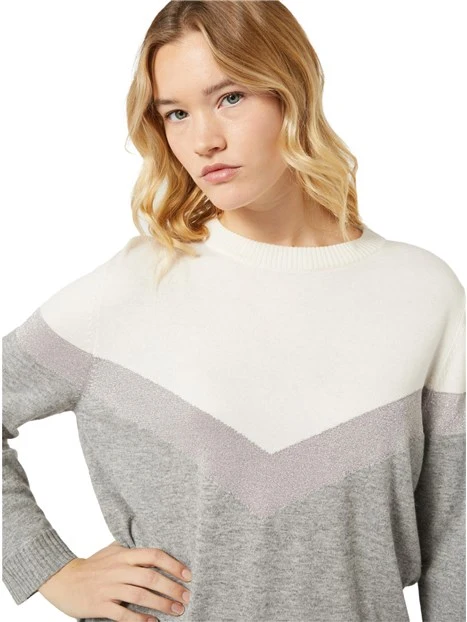 MAGLIA GIROCOLLO MISTO CASHMERE DONNA GRIGIO