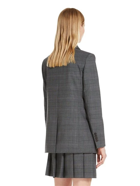 GIACCA BLAZER MONOPETTO IN MISTO LANA VERGINE DONNA GRIGIO