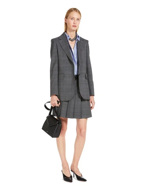 GIACCA BLAZER MONOPETTO IN MISTO LANA VERGINE DONNA GRIGIO