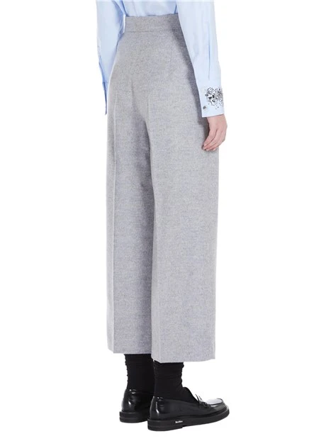 PANTALONI CROPPED IN PURA LANA VERGINE DONNA GRIGIO