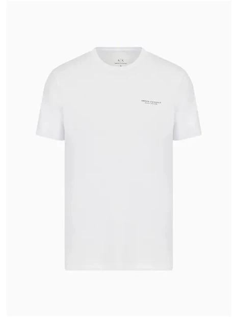 T-SHIRT MANICA CORTA LOGO RICAMATO UOMO BIANCO