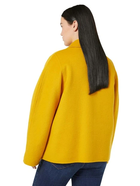 CAPPOTTO CORTO IN MISTO LANA DONNA GIALLO