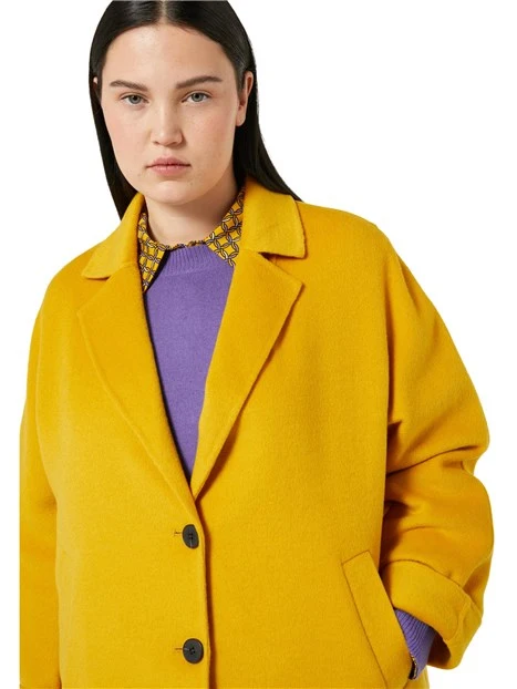 CAPPOTTO CORTO IN MISTO LANA DONNA GIALLO