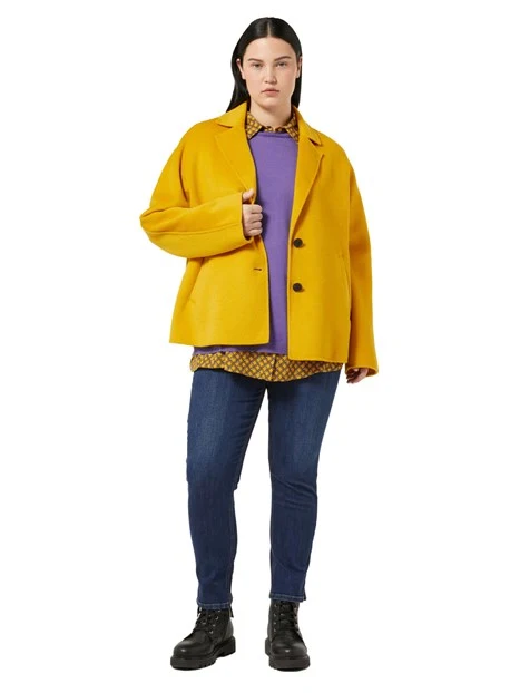 CAPPOTTO CORTO IN MISTO LANA DONNA GIALLO