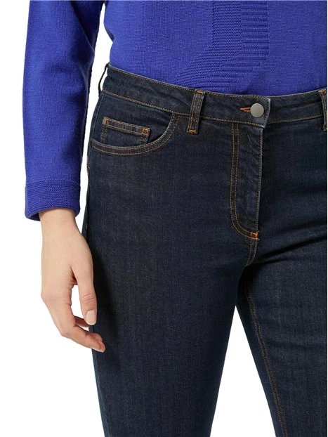 JEANS SKINNY IN DENIM IN COTONE TRAMA DONNA NERO