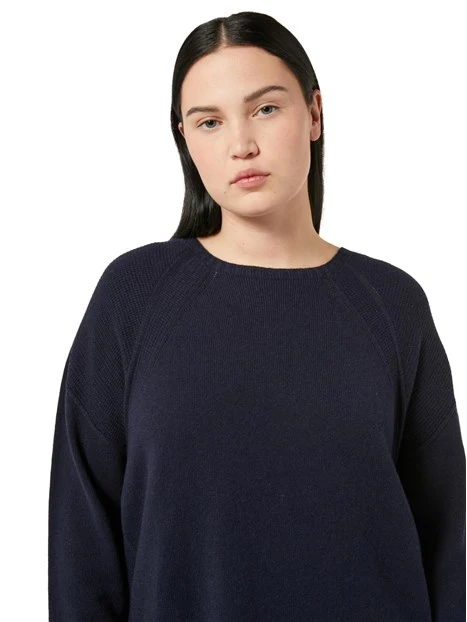 MAGLIA GIROCOLLO MISTO CASHMERE DONNA BLU