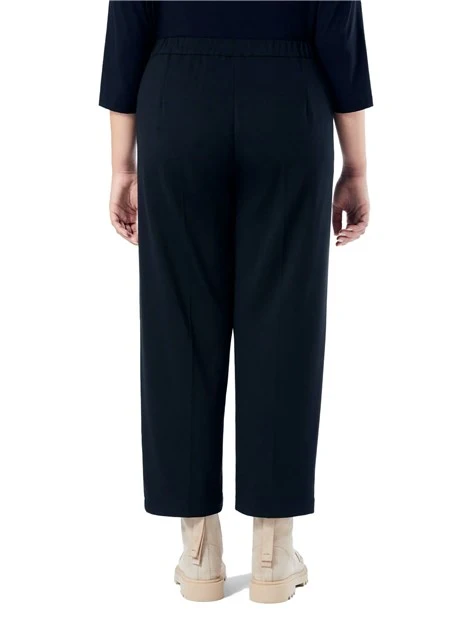 PANTALONI CROPPED IN MAGLIA PUNTO MILANO DONNA BLU