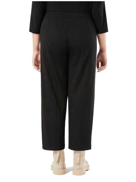 PANTALONI CROPPED IN MAGLIA PUNTO MILANO DONNA NERO