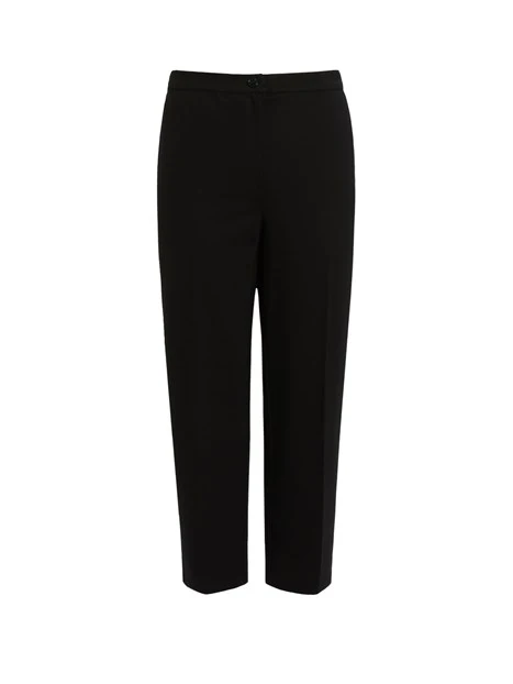 PANTALONI CROPPED IN MAGLIA PUNTO MILANO DONNA NERO