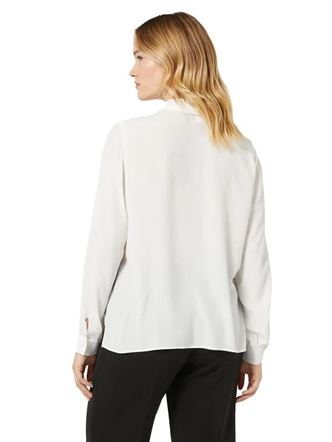 CAMICIA IN MISTO SETA DONNA BIANCO