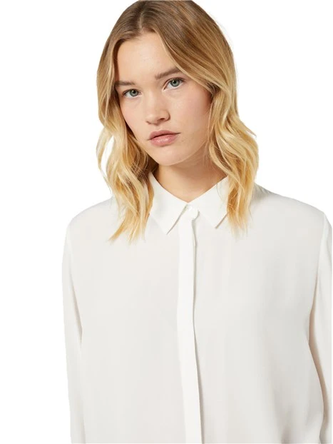 CAMICIA IN MISTO SETA DONNA BIANCO